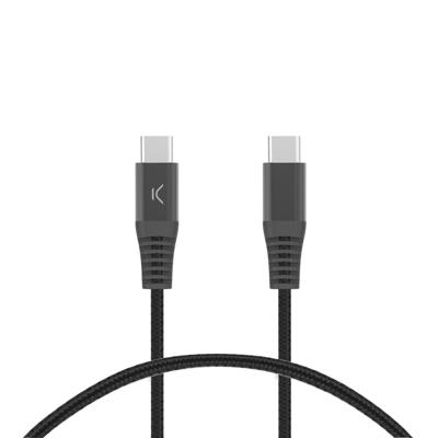 Kabel USB-C naar USB-C KSIX Zwart