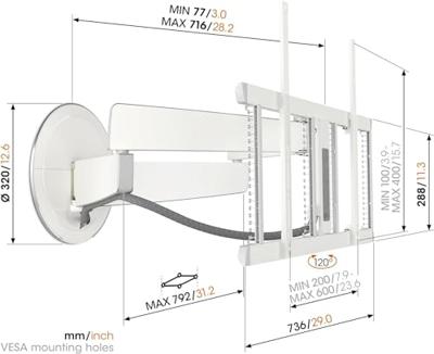 Vogel&apos;S TVM 7655 DESIGNMOUNT TV beugel Wit