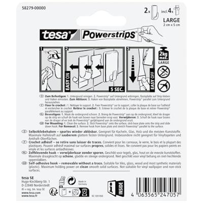 tesa Black Hooks L Powerstrips kleefhaak groot vierkant (b x h) 20 mm x 50 mm Zwart Inhoud: 2 stuk(s) tesa Black Hooks L Powerstrips kleefhaak groot vierkant (b x h) 20 mm x 50 mm Zwart Inhoud: 2 stuk(s)