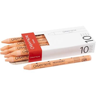 Caran Dache Caran d'ache neocolor i, l: 10 cm, dikte 8,5 mm, salmon (051), 10 stuk/ 1 doos