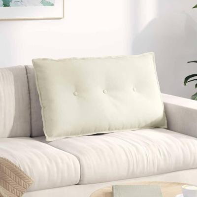 Rugkussen Crme 80 x 50 cm Katoen Stof Rugkussen Crme 80 x 50 cm Katoen Stof