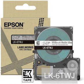 Epson LK-6TWJ Transparant, Wit