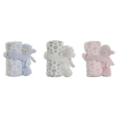 Geschenkset voor baby's Home ESPRIT Blauw Beige Roze Polyester (3 Stuks)
