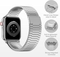 Magnetische stalen band - Zeer sterke magneet - Zilver - Geschikt voor Apple Watch 44mm / 45mm / 46mm / 49mm - thumbnail