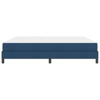 Boxspring bed met matras Blauw 200 x 200 cm Stof - thumbnail