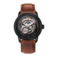 Aries Gold - Inspire "El Toro" - Herenhorloge G 9005 BK-BK (Zwart met Bruin Leren Band) - thumbnail