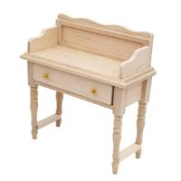 1:12 Mini huis Toy simulatie Bureau decoratie model (houten kleur) - thumbnail