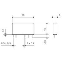 Finder 34.51.7.012.5010 Printrelais 12 V/DC 6 A 1x wisselcontact 1 stuk(s) - thumbnail