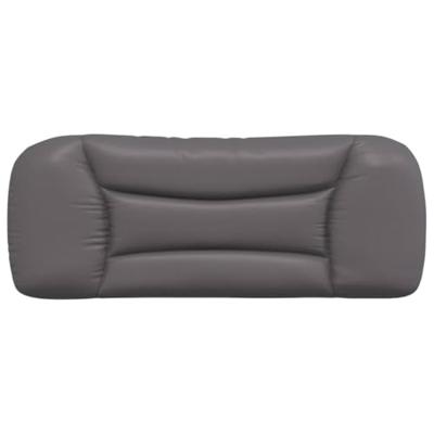 Hoofdbordkussen 100 cm kunstleer grijs