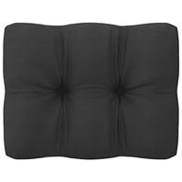 Tuinbank 2-zits met kussens massief grenenhout grijs - thumbnail