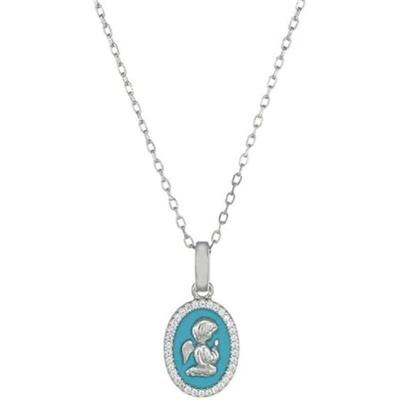 Ketting Dames Amen CLANSMBPE Blauw Zilverkleurig