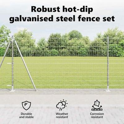 VidaXL Hek met paal zilver 0,4 x 25 m staal