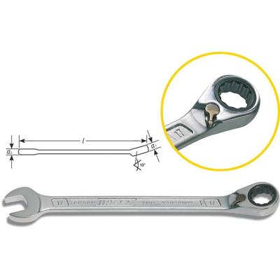 HAZET ratelsleutel "606" ratchets.ring open-end wr . - thumbnail