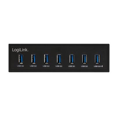 LogiLink USB HUB 3.0, 7-Port, 5,25\ intern + snellader poort