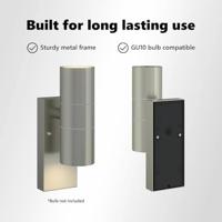 VidaXL Buiten wandlamp 2 pcs zilver 7 x 10 x 22 cm rvs en glas - thumbnail
