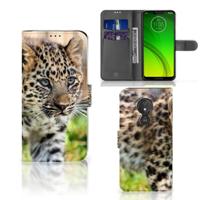 Motorola Moto G7 Power | Telefoonhoesje | Met pasjeshouder | Baby Luipaard - thumbnail
