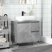 Badkamerkast 65x33x60 cm bewerkt hout betongrijs - thumbnail