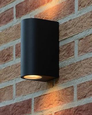 Lucide ZARO - Wandspot / Wandlamp Binnen/Buiten - 2xGU10 - IP44 - Zwart Lucide ZARO - Wandspot / Wandlamp Binnen/Buiten - 2xGU10 - IP44 - Zwart