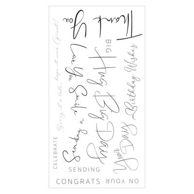 Sizzix • clear stamp set daily sentiments no.2 14pcs