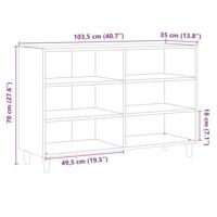 Dressoir 103,5x35x70 cm bewerkt hout oud houtkleurig - thumbnail