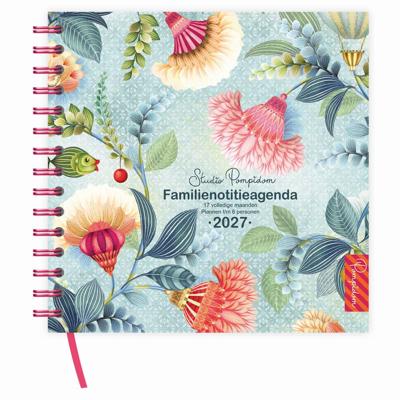 Familie Notitieagenda 17-maands 2027 Floral Balloon 6 Personen