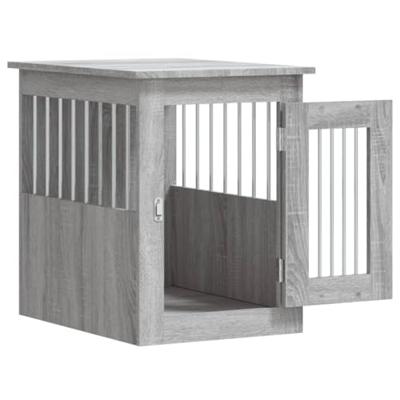 VidaXL Hondenbench 45x62x59 cm bewerkt hout grijs sonoma