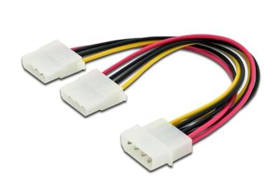 Digitus Computer, Schijf, Stroom Y-kabel [1x IDE-stroomstekker 4-polig - 2x IDE-stroombus 4-polig] 0.20 m Geel, Rood, Zwart