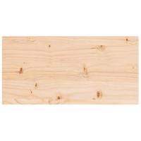 Tafelblad rechthoekig 80x40x2,5 cm massief grenenhout - thumbnail