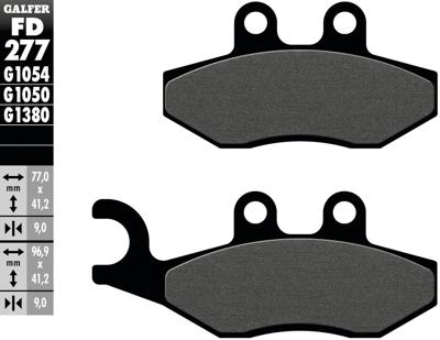GALFER remblokken "fd277" brake pad fd277 g1050 organic scooter