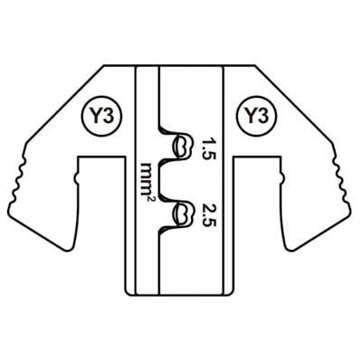 TOOLCRAFT TO-9625884 Krimpinzetstuk Yazaki YES/YESC 2.8 onverzegeld contact 1.5 tot 2.5 mm² Geschikt voor merk TOOLCRAFT