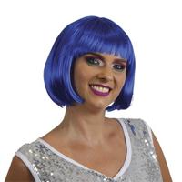 Bobline pruik felblauw - thumbnail