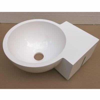 Hoekfontein Luca Sanitair Rond 28x28x12cm Mineral Stone Glans Wit Hoekfontein Luca Sanitair Rond 28x28x12cm Mineral Stone Glans Wit