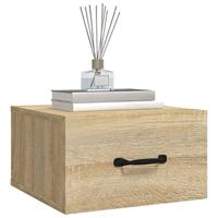 Nachtkastjes 2 st wandgemonteerd 35x35x20 cm sonoma eikenkleur - thumbnail