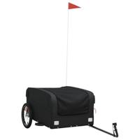 VidaXL Fietstrailer 45 kg ijzer zwart - thumbnail