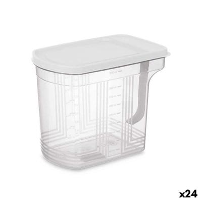 Voedselopslagcontainer Kinvara Grijs Transparant 2,5 L 20,5 x 17 x 13 cm (24 Stuks)