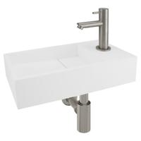 Differnz Differnz Fonteinset Solid Surface - Wit - incl. kraan - thumbnail