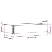 VidaXL Palletopzetrand 100x50 cm massief grenenhout bruin - thumbnail