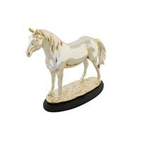 Decoratieve figuren DKD Home Decor Paard Zwart Gouden Hars (30 x 11,5 x 26 cm) - thumbnail