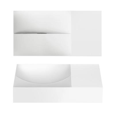 Clou Vale Fontein - 38x19x7cm - voorbewerkt kraangat rechts - mat wit CL/03.13161.R Clou Vale Fontein - 38x19x7cm - voorbewerkt kraangat rechts - mat wit CL/03.13161.R