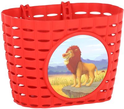 WIDEK kinder fietsmand child basket animals kingdom red