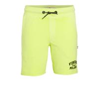 Vingino Essentials sweatshort met logo neon geel - thumbnail