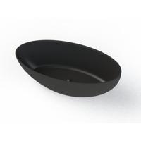 Royal plaza Lengua vrijstaand bad 180x80cm ovaal met pop up mat zwart 1640779 - thumbnail