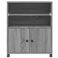 Printerkastje met wielen 60x48x74 cm grijs sonoma eikenkleur - thumbnail