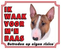 Bull Terrier Waakbord - Ik waak voor mijn baas - thumbnail
