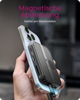 ICY BOX IB-DK4071M-CU31 USB 3.2 Gen 2 (3.1 Gen 1) Type-C Zwart