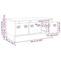 Salontafel 101,5x50x43,5 cm koudgewalst staal zwart - thumbnail