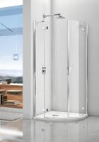 Duka Pura R 5000 douchecabine kwartrond helder glas 90x100x200cm chroom/zilverhoogglans - thumbnail