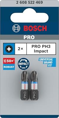 Bosch Accessoires impact control bit ph3 25mm 2st - 2608522469 Bosch Accessoires impact control bit ph3 25mm 2st - 2608522469
