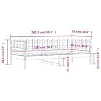 Slaapbank 90x200 cm massief grenenhout - thumbnail