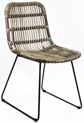 Dining Stoel Iron Dining Luuk Chair rotan Iron 46X57H84Cm Van der Leeden - Van der leeden Dining Stoel Iron Dining Luuk Chair rotan Iron 46X57H84Cm Van der Leeden - Van der leeden